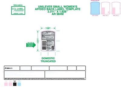 Packaging Back Label (70007393 Lbl B Ds 2.6z Lav Vanilla Is Pa Sg3 Back Label Page 1)